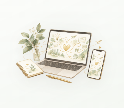 Web制作やデザインをイメージしたOFFICE♡DEAR Creativeのイラスト